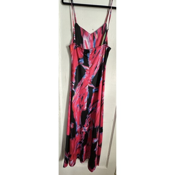 Sexy Maxi Dress XL CBR Stretch Colorful Club Party Gown Red Black - Picture 2 of 7